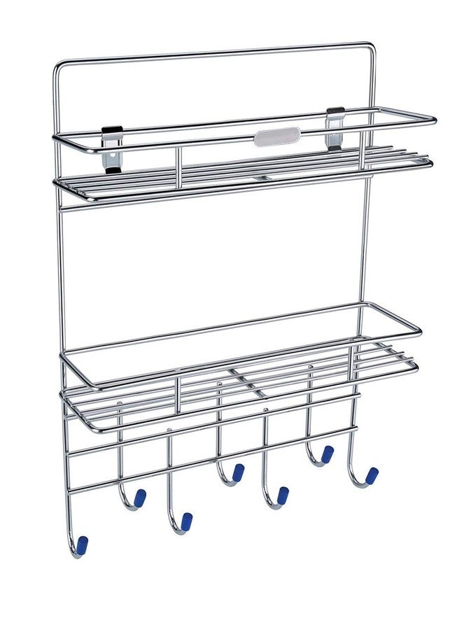 Kavid 2 Layer Multipurpose Hooks for Wall Hanging in Home and Office Stainless Steel Key Holder Stand - Image 3